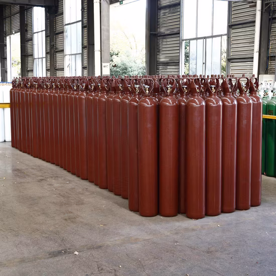 Cga540 밸브 가스 봄베를 가진 50L 200bar ISO Tped 고압 탱크 이음새가 없는 강철 산소
